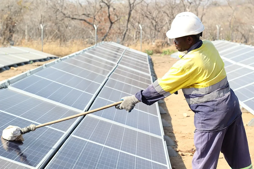Solar panel cleaning